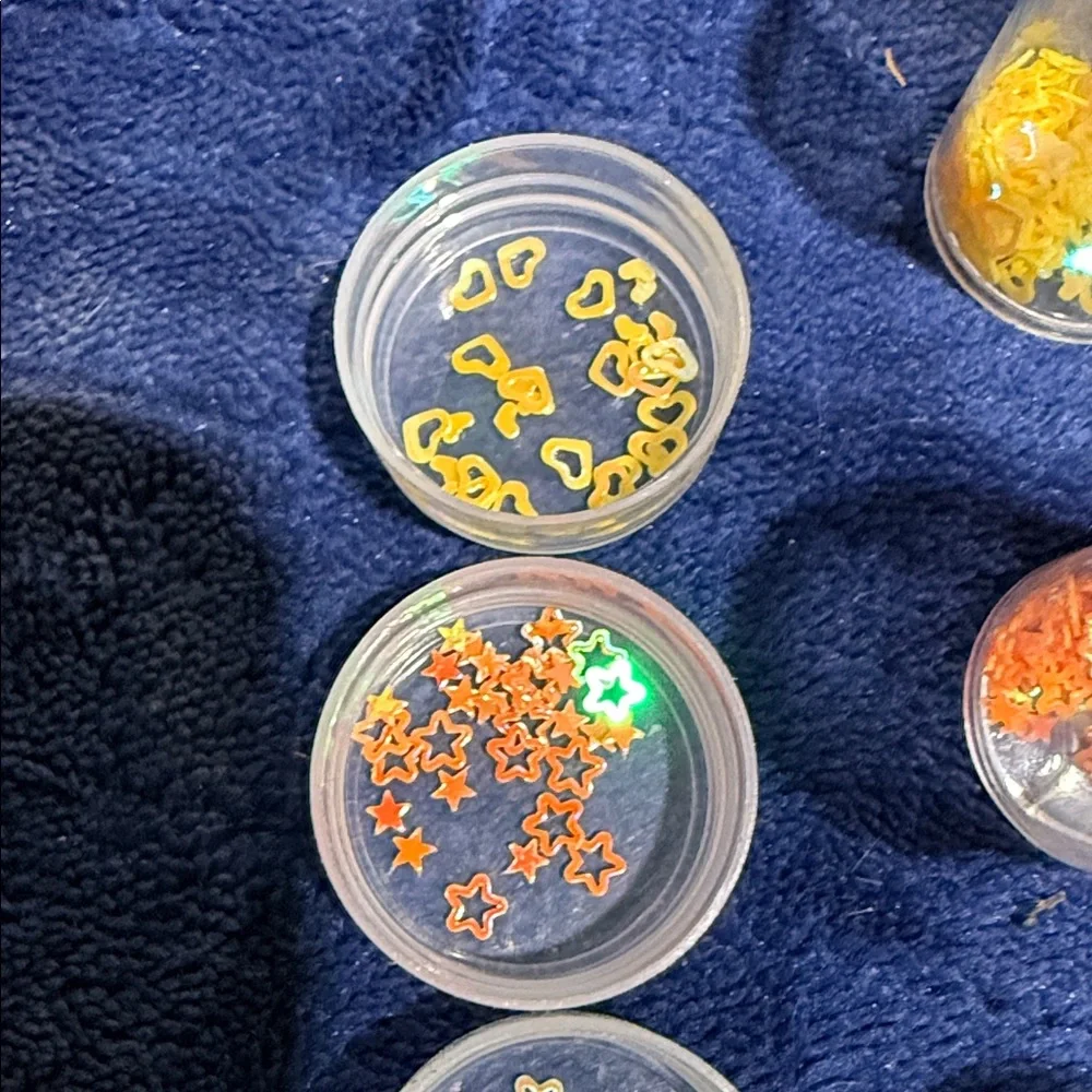 Yellow and Orange Star & Heart Confetti Mix